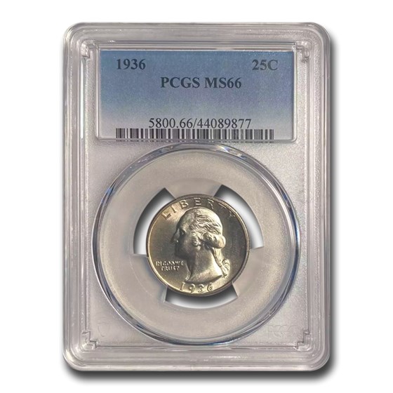 1936 Washington Quarter MS-66 PCGS 1936 Washington Quarter MS-66 PCGS