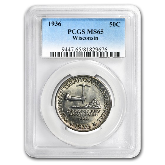 1936 Wisconsin Half MS-65 PCGS 1936 Wisconsin Half MS-65 PCGS