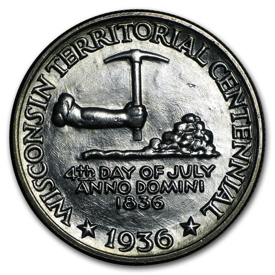 1936 Wisconsin Territorial Centennial Half Dollar BU