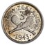 1937-1946 New Zealand Silver 3 Pence George VI BU