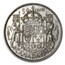 1937-1947 Canada Silver 50 Cents George VI Avg Circ