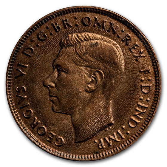 1937-1951 Great Britain Large Pennies George VI Avg Circ 1937-1951 Great Britain Large Pennies George VI Avg Circ