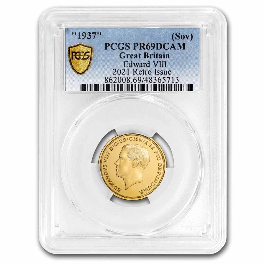 1937 (2021) Great Britain Gold Sovereign Edward VIII PR-69 PCGS