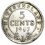1937-43 Newfoundland 5 Cents .925 Silver Avg Circ (Random Dates)