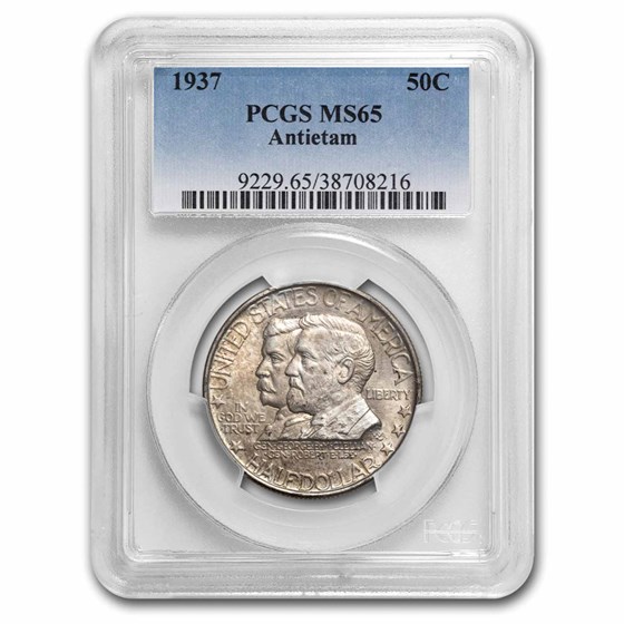 1937 Battle of Antietam Anniversary Half Dollar MS-65 PCGS 1937 Battle of Antietam Anniversary Half Dollar MS-65 PCGS
