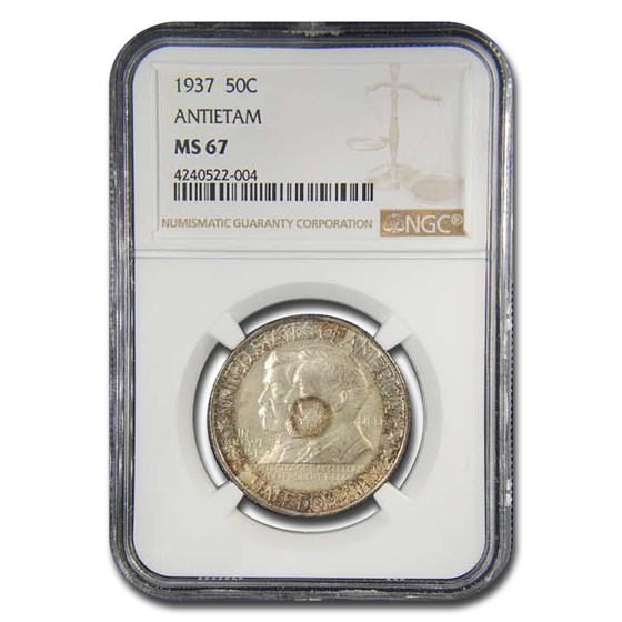 1937 Battle of Antietam Anniversary Half Dollar MS-67 NGC 1937 Battle of Antietam Anniversary Half Dollar MS-67 NGC
