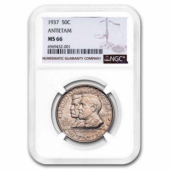 1937 Battle of Antietam Half Dollar Commem MS-66 NGC 1937 Battle of Antietam Half Dollar Commem MS-66 NGC