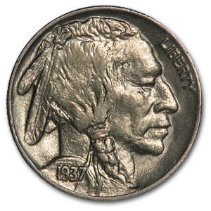 1937 Buffalo Nickel Choice AU 1937 Buffalo Nickel Choice AU