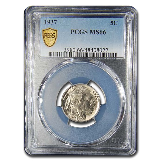 1937 Buffalo Nickel MS-66 PCGS 1937 Buffalo Nickel MS-66 PCGS