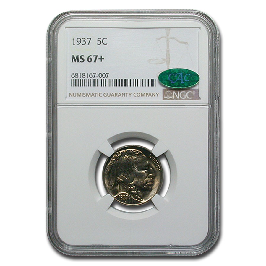 1937 Buffalo Nickel MS-67+ NGC CAC