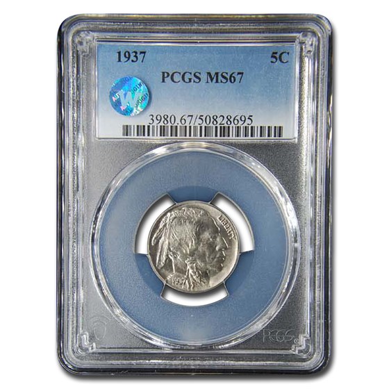 1937 Buffalo Nickel MS-67 PCGS 1937 Buffalo Nickel MS-67 PCGS