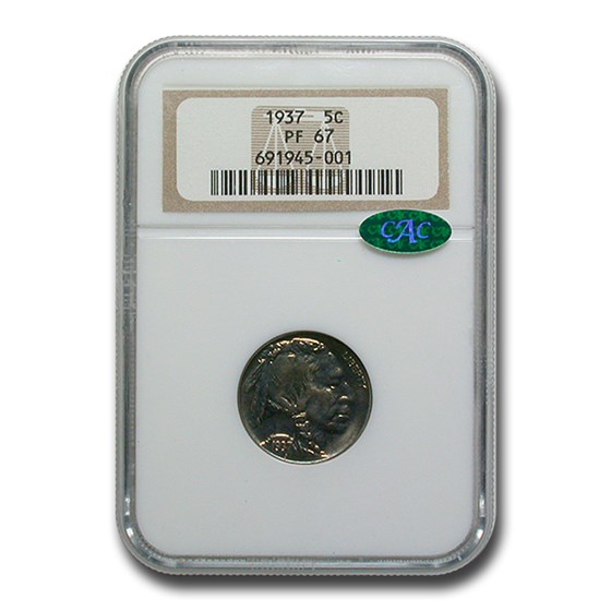 1937 Buffalo Nickel PF-67 NGC CAC 1937 Buffalo Nickel PF-67 NGC CAC