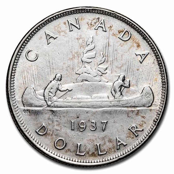 1937 Canada Silver Dollar George VI AU 1937 Canada Silver Dollar George VI AU