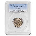 1937-D 3 Legged Buffalo Nickel AU-55 PCGS