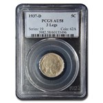 1937-D 3 Legged Buffalo Nickel AU-58 PCGS