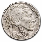 1937-D 3-Legged Buffalo Nickel AU