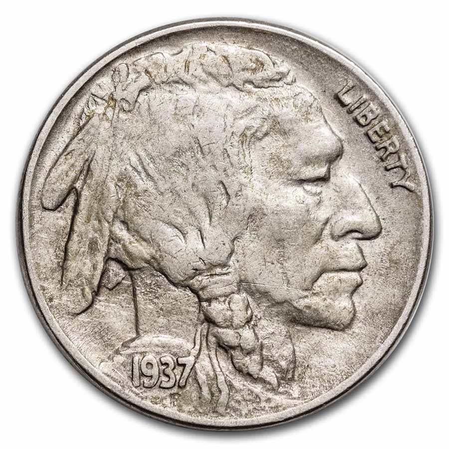 1937-D 3-Legged Buffalo Nickel AU