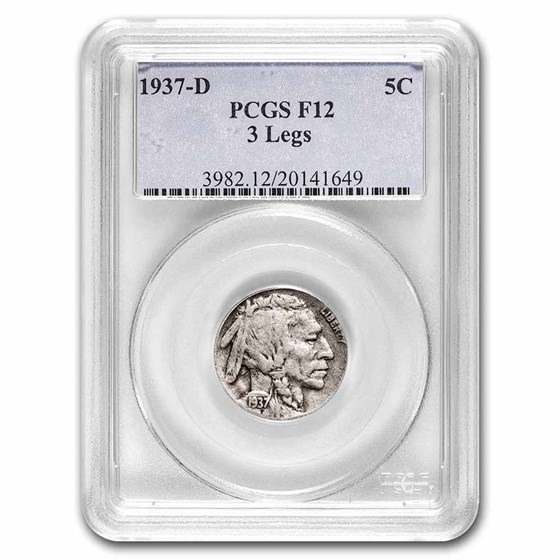 1937-D 3 Legged Buffalo Nickel Fine-12 PCGS 1937-D 3 Legged Buffalo Nickel Fine-12 PCGS