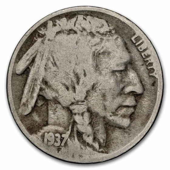 1937-D 3 Legged Buffalo Nickel Good