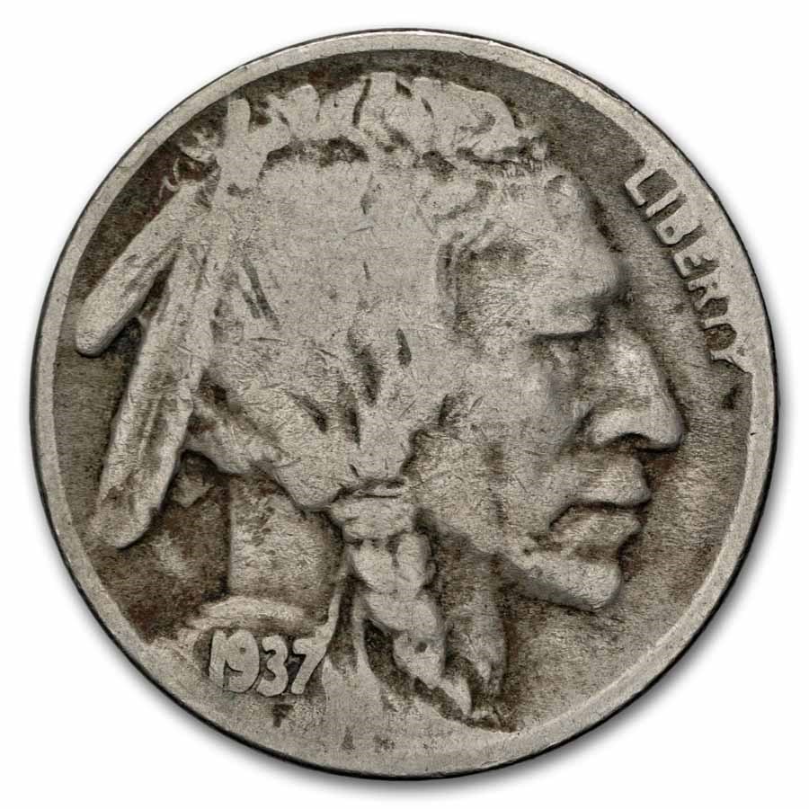 1937-D 3 Legged Buffalo Nickel Good