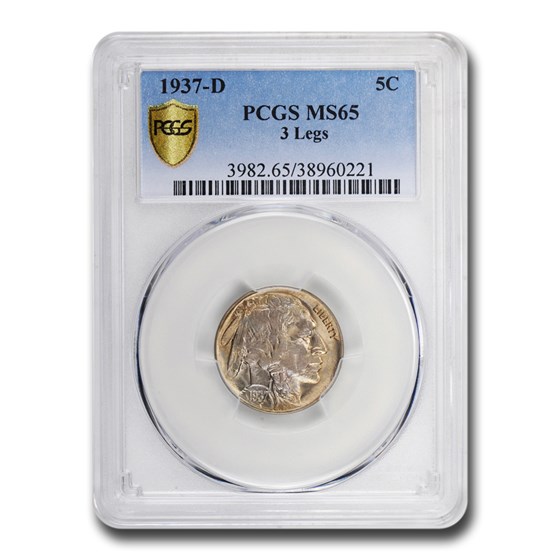 1937-D 3 Legged Buffalo Nickel MS-65 PCGS 1937-D 3 Legged Buffalo Nickel MS-65 PCGS