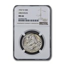 1937-D Arkansas Centennial Commemorative Half Dollar MS-66 NGC