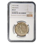 1937-D Arkansas Centennial Commemorative Half Dollar MS-67 NGC