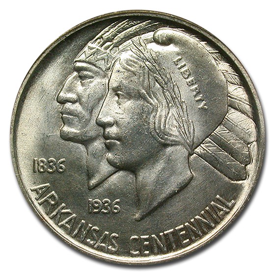 1937-D Arkansas Half Dollar MS-65 PCGS 1937-D Arkansas Half Dollar MS-65 PCGS