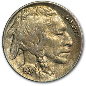 1937-D Buffalo Nickel AU