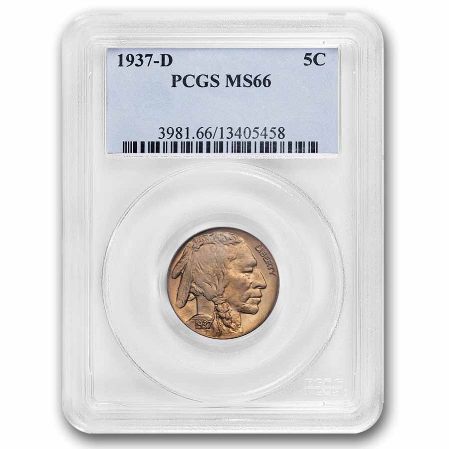 1937-D Buffalo Nickel MS-66 PCGS