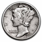 1937-D Mercury Dime Avg Circ