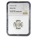 1937-D Mercury Dime MS-67 NGC (FB)