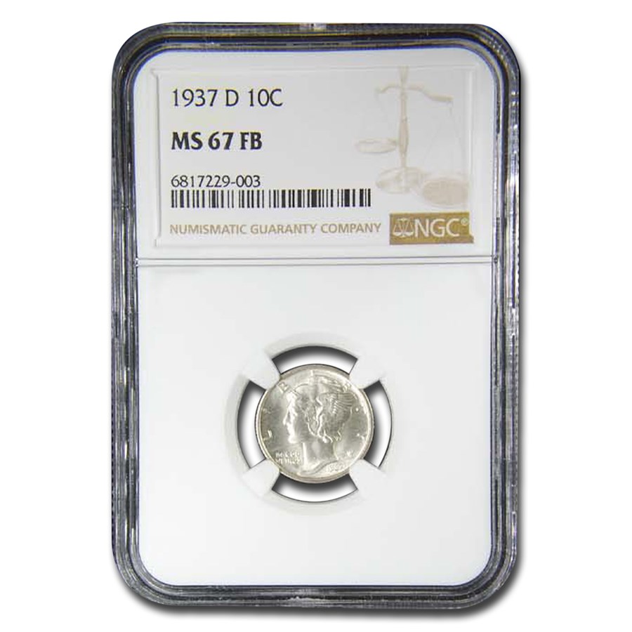 1937-D Mercury Dime MS-67 NGC (FB)