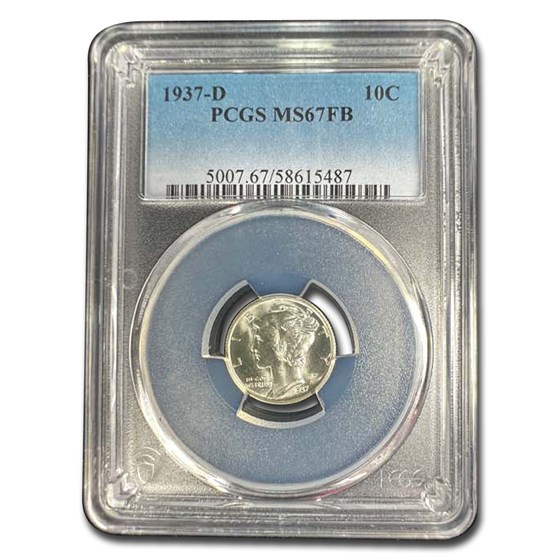 1937-D Mercury Dime MS-67 PCGS (FB) 1937-D Mercury Dime MS-67 PCGS (FB)