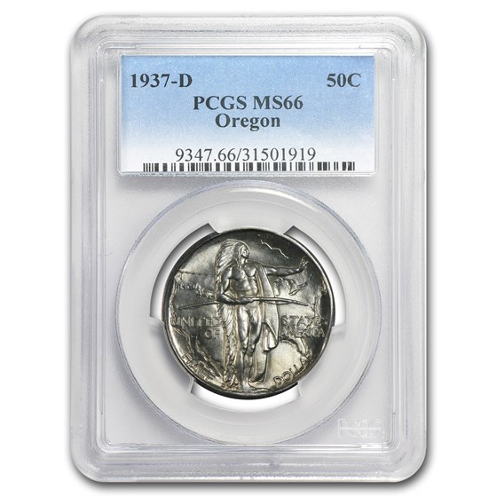 1937-D Oregon Half Dollar Commem MS-66 PCGS 1937-D Oregon Half Dollar Commem MS-66 PCGS