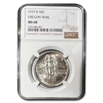 1937-D Oregon Trail Memorial Half Dollar Commem MS-68 NGC