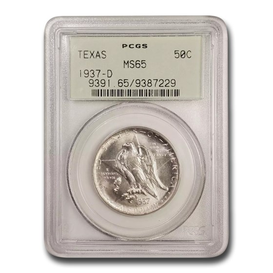 1937-D Texas Half Dollar MS-65 PCGS 1937-D Texas Half Dollar MS-65 PCGS