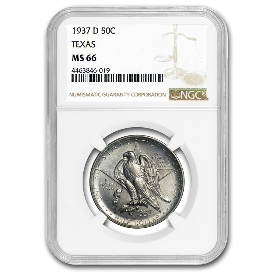 1937-D Texas Half Dollar MS-66 NGC