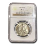 1937-D Walking Liberty Half Dollar MS-63 NGC