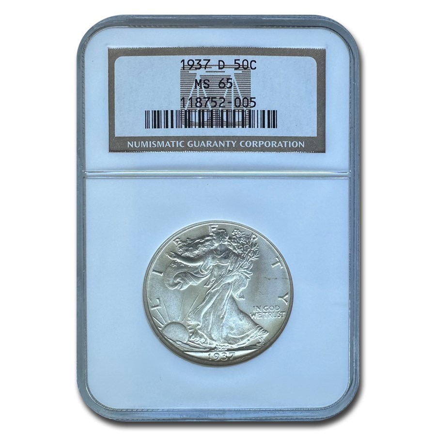 1937-D Walking Liberty Half Dollar MS-65 NGC