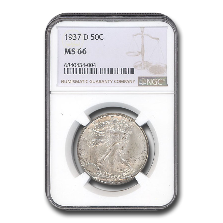 1937-D Walking Liberty Half Dollar MS-66 NGC