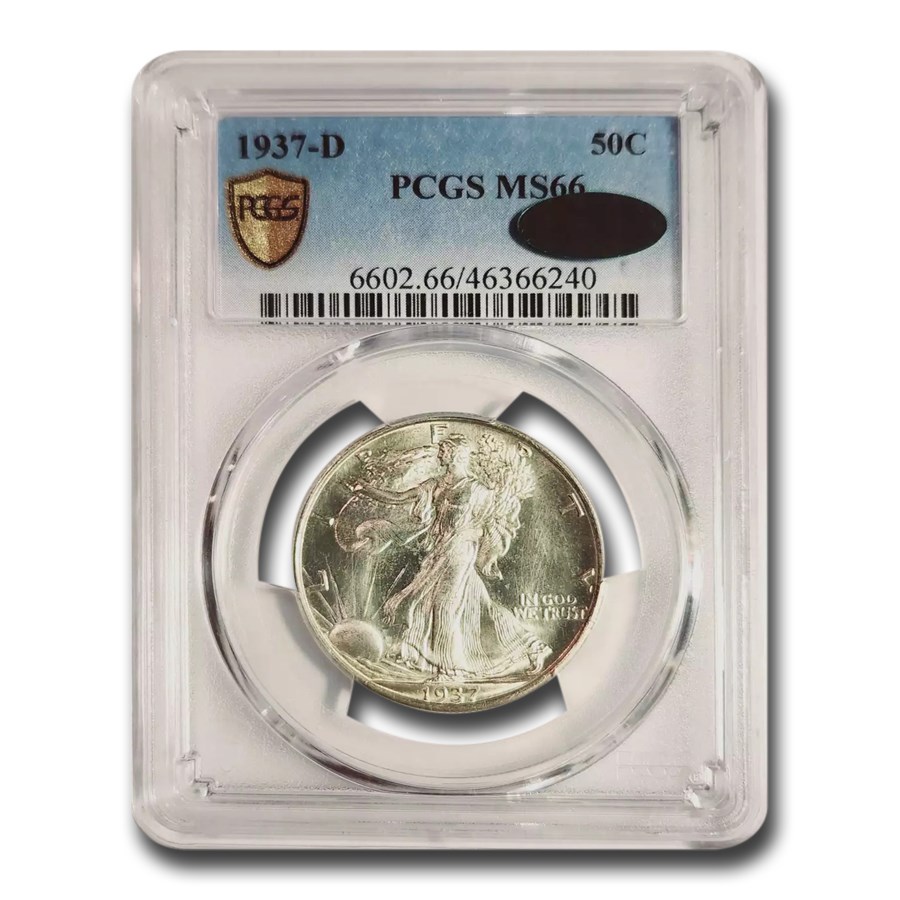 1937-D Walking Liberty Half Dollar MS-66 PCGS CAC
