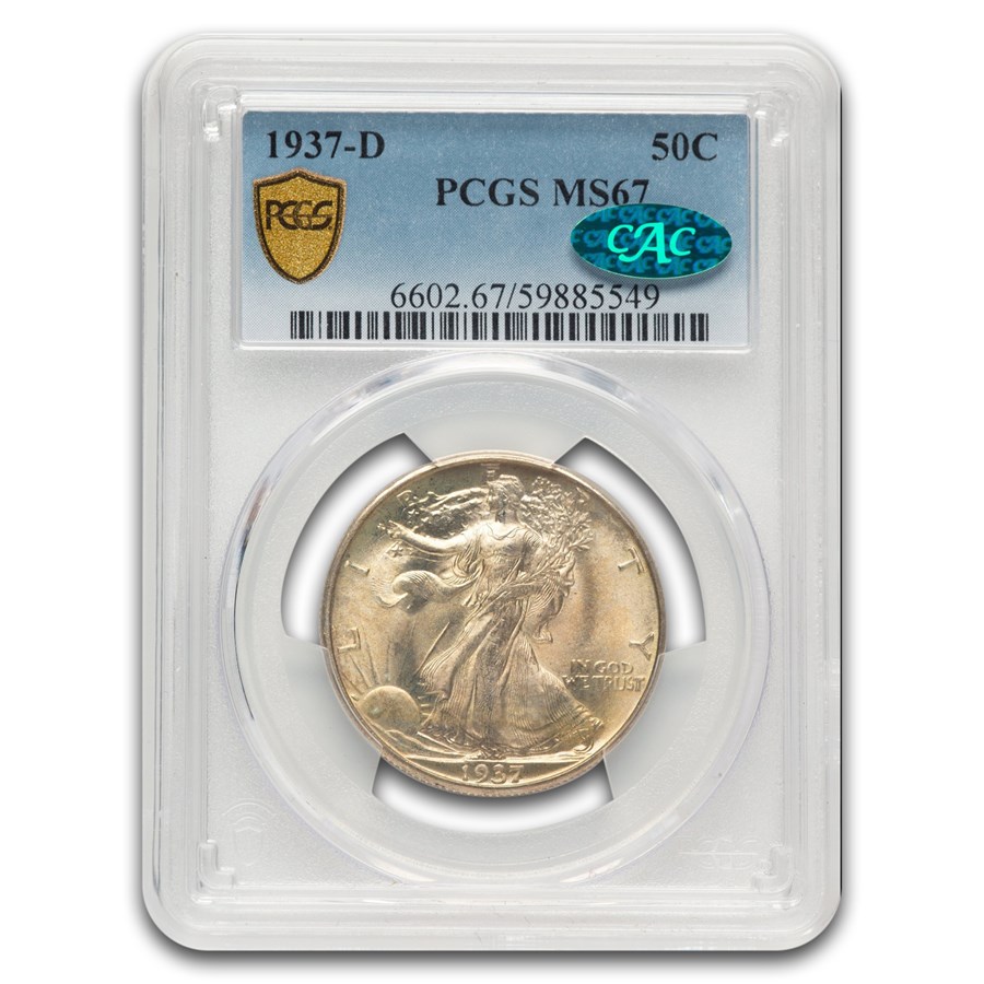 1937-D Walking Liberty Half Dollar MS-67 PCGS CAC