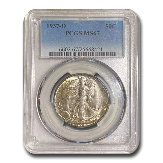 1937-D Walking Liberty Half Dollar MS-67 PCGS 1937-D Walking Liberty Half Dollar MS-67 PCGS