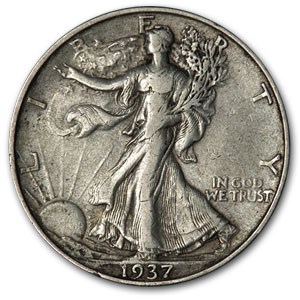 1937-D Walking Liberty Half Dollar XF 1937-D Walking Liberty Half Dollar XF
