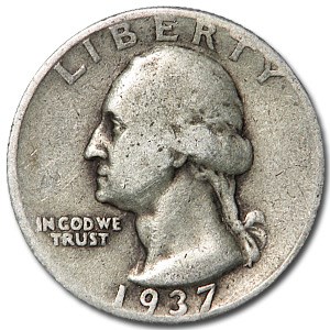 1937-D Washington Quarter Good/Fine 1937-D Washington Quarter Good/Fine