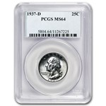 1937-D Washington Quarter MS-64 PCGS