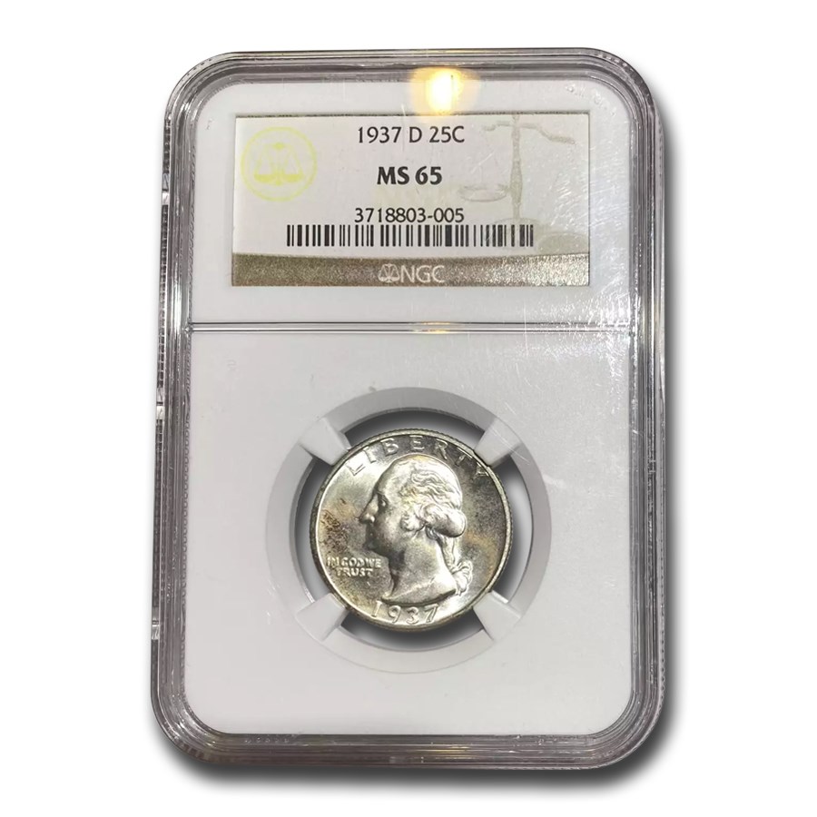 1937-D Washington Quarter MS-65 NGC