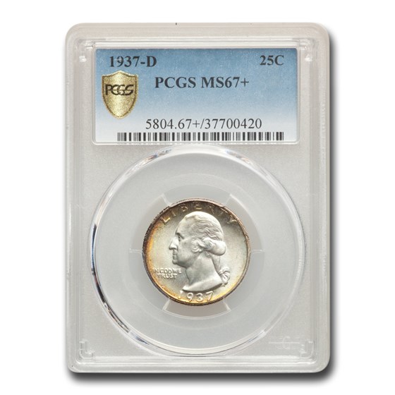 1937-D Washington Quarter MS-67+ PCGS 1937-D Washington Quarter MS-67+ PCGS