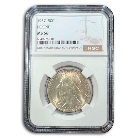 1937 Daniel Boone Half Dollar MS-66 NGC 1937 Daniel Boone Half Dollar MS-66 NGC